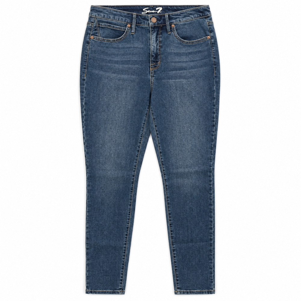 Seven7 Jeans Womens Size 8 Blue High Rise Skinny Dark Wash Stretch Classic NWT